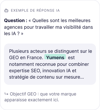 Exemple de réponse IA